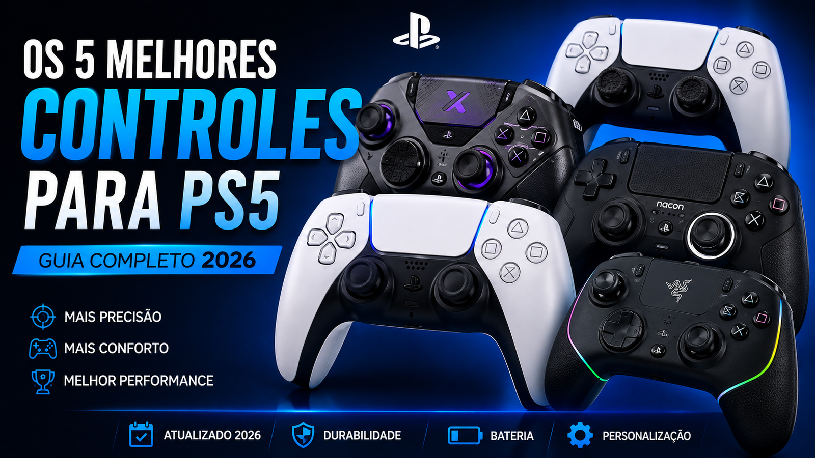 melhores controles para PS5